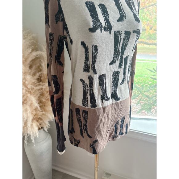 Nic + Zoe These Boots Reversible Jacquard Sweater Womens Small Casual Western - Picture 12 of 15